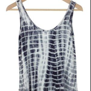 Urban Day Black and White Tie Dye Tank Top Sz. L